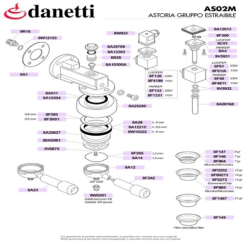 ASTORIA FEJ SOLENOID SZELEPPEL
