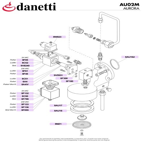 AURORA - SOLENOID SZELEP ÉS FEJ