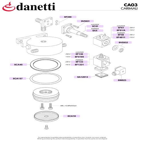 CARIMALI - SOLENOID SZELEP ÉS FEJ