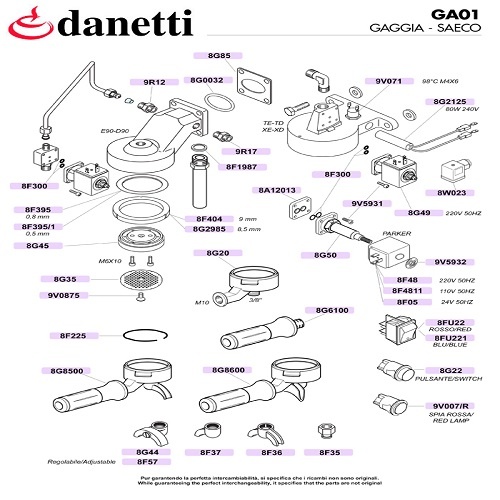 GAGGIA-SAECO - FEJ E90/D90 TE/TD XE/XD