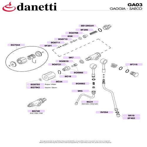 GAGGIA-SAECO - GŐZ CSAPOK