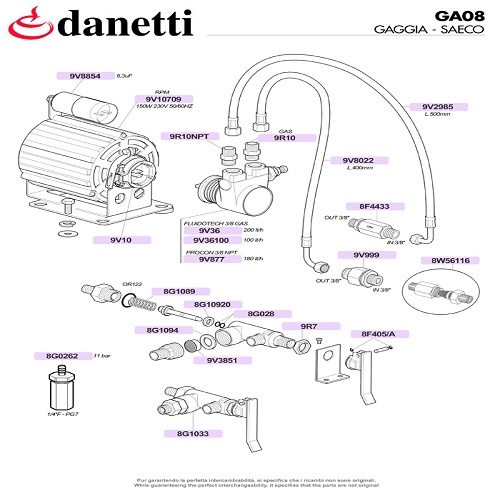 GAGGIA-SAECO - MOTOROK, PUMPÁK, MANUÁLIS FELTÖLTÉS