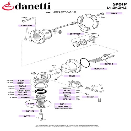 LA SPAZIALE - PROFESSIONAL FEJ, SOLENOID SZELEP
