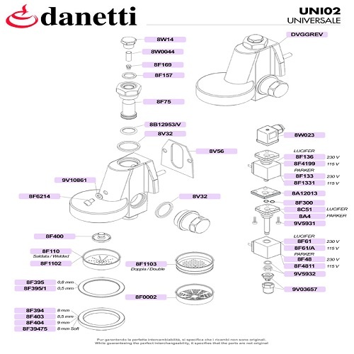 UNIVERSAL - DVGGREV FEJ, SOLENOID SZELEP