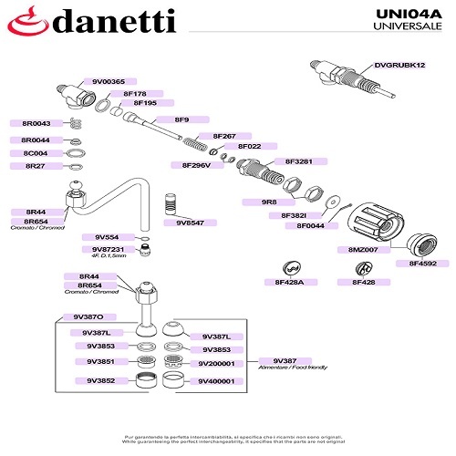 UNIVERSAL - DVGRUBK12 VÍZ ÉS GŐZCSAPOK