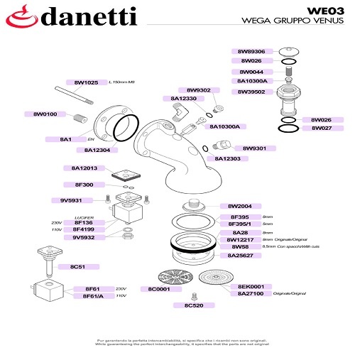 WEGA - VENUS FEJ, SOLENOID SZELEP