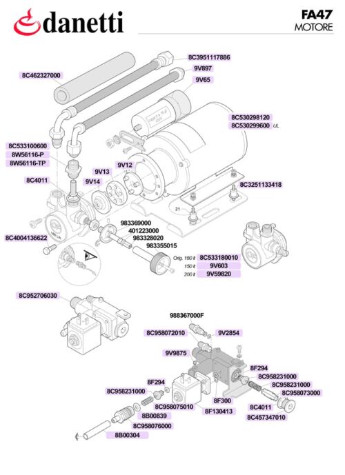 FAEMA E71 E motor