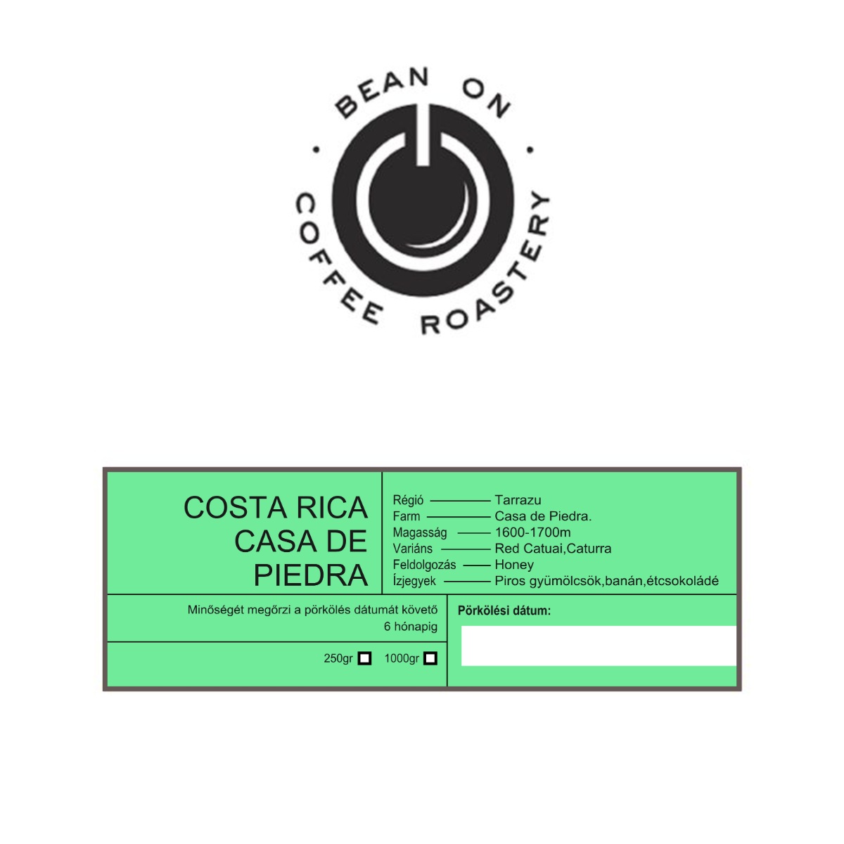 Bean On Costa Rica Casa de Piedra Szemes Kávé