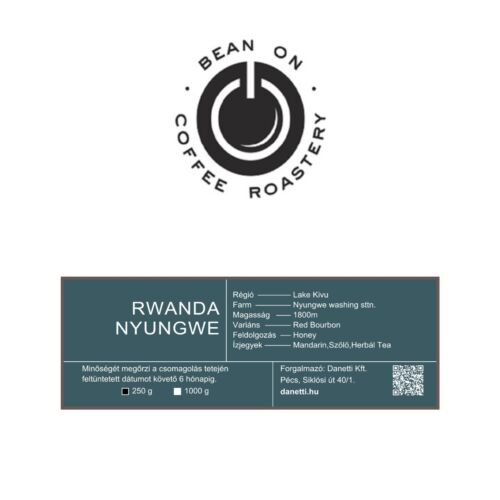Bean On Rwanda Nyungwe szemes kávé – honey feldolgozású Red Bourbon